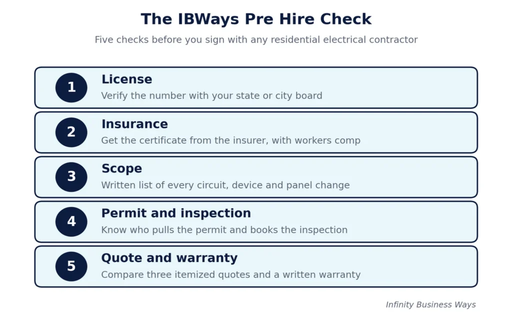 Checklist For Hiring Residential Electrical Contractors