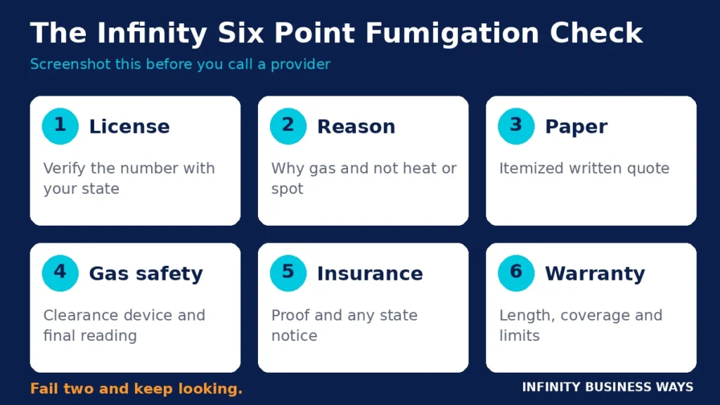 Infinity Checklist To Choose Fumigation Service